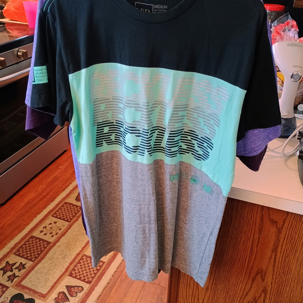 Men's Short Sleeve Graphic Tee - Black, Gray, and Mint